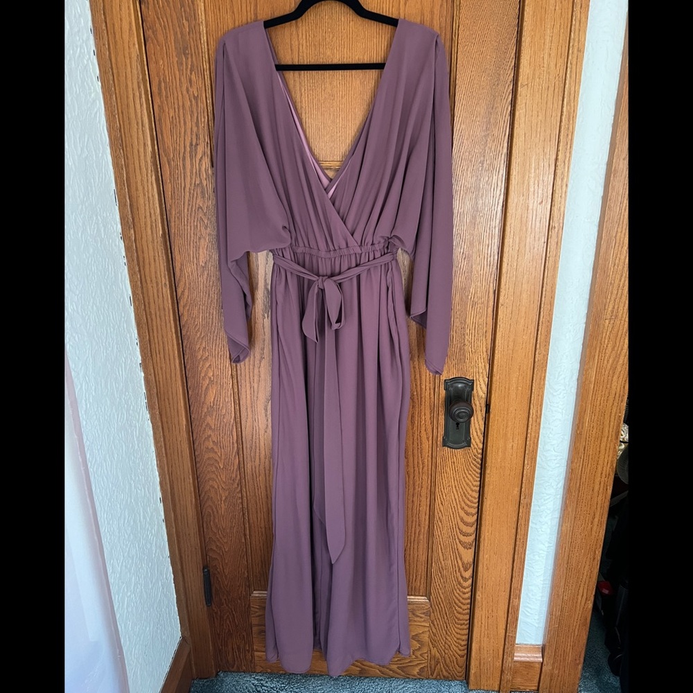Purple Chiffon Jumpsuit